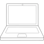 Laptop computer lijn vector illustratie