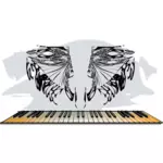 Vector de la imagen mal teclado de piano