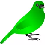 緑色の鳥のベクトル描画