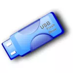 薄い USB フラッシュ ドライブのベクトル描画