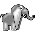 Gambar seekor gajah abu-abu
