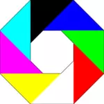 Renkli octagon vektör