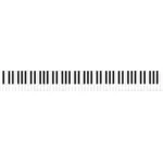88-कुंजी पियानो कुंजीपटल वेक्टर छवि