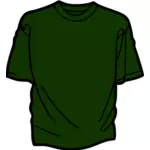 Темно зеленая футболка векторная иллюстрация