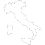 Karta över Italien vektor ClipArt
