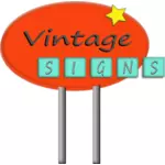 Vintage tanda vektor gambar