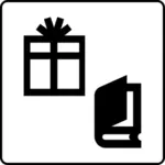 Vectorafbeeldingen voor gift shop hotel symbolen