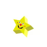 Happy star 3d vektor clip art-bilde
