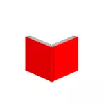 Открытая книга с красной крышкой