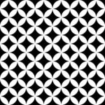 Black and white squares and circles pattern