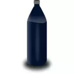 Image clipart vectoriel noir bouteille d'eau