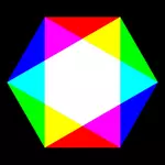 Красочные шестиугольника векторное изображение
