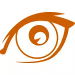 シンプルなオレンジ色の眼