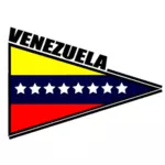 Immagine vettoriale di bandiera venezuelana adesivo triangolare
