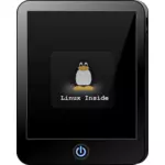 Linux PC van de tablet vector afbeelding