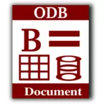 ODB document database computer icon vector image