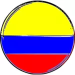 Drapeau colombien de forme ronde