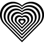 Zebra srdce vektorové ilustrace