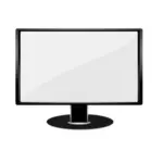 Gri LCD monitor vector illustration