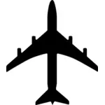 Plane silhouette image