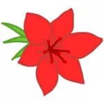 खिलने की छवि लाल फूल