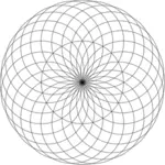 Vector drawing of eyeball of a globe