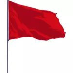 Wavy red flag vector