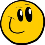 Vector graphics van een glimlachend gele emoticon