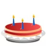 Gâteau d'anniversaire avec bougies bleus
