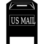 Black and white mailbox