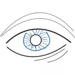 Ilustración de vector de contorno de ojo