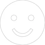 Vector illustraties van lege ronde glimlachen gezicht