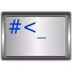 Linux terminal window vector graphics drawing
