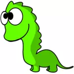 Dinosaurio divertido verde