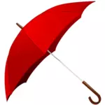 Åpne rød paraply vektor image