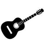 काले और सफेद गिटार चित्रण