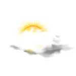 Vektor Klipart předpověď počasí barva symbolu pro lehký oblak cove