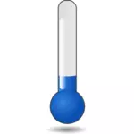 矢量图形的温度计管蓝色
