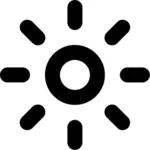 Vector illustraties van dikke lijn zon pictogram