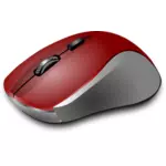 Punaisen tietokoneen hiiren vektori clipart-kuva