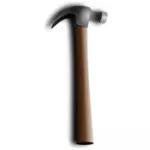 Claw hammer with shadow vector image