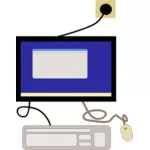Image de vecteur de terminal d'ordinateur