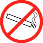 Векторная иллюстрация тонкой границы знак не курить