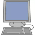 מחשב עם מקלדת האיור וקטורית