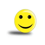 Happy smiley with shadow vector drawing