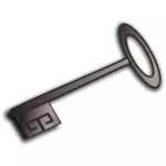 ClipArt vettoriali di chiave del portello di vecchio stile con ombra