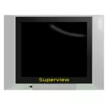 SuperView TV set vettoriale di disegno