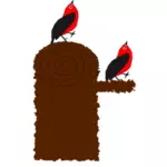 Pájaros carpinteros vector imagen