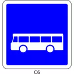 Otobüs giden tek yol işareti vektör görüntü