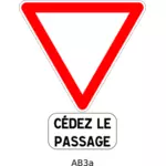 Weichen Sie französischen Straßenschild-Bild Vektor